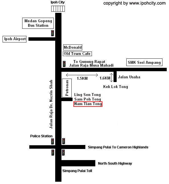 Nam Tian Tong Temple Map