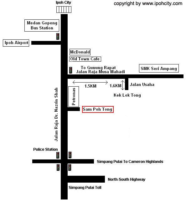 Sam Poh Tong Temple Map