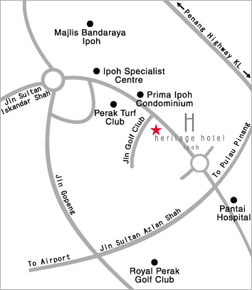 Heritage Hotel Ipoh Map