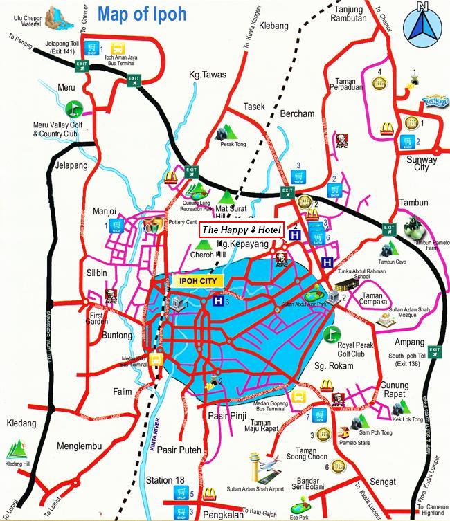 The Happy 8 Hotel Map