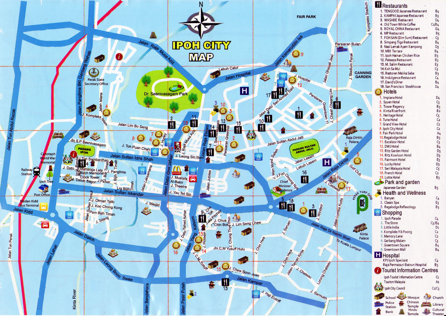 Ipoh City Map